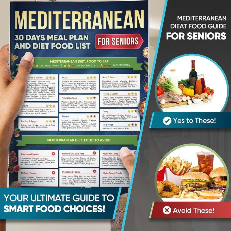 TUSGOR The Complete Mediterranean Diet for Seniors — 5 Mediterranean Diet Cookbook Set Full-Color Large Print with Versatile Recipes & 30-Day Meal Plan | Includes Breakfast, Lunch, Dinner, Drink & Desserts - Image 5